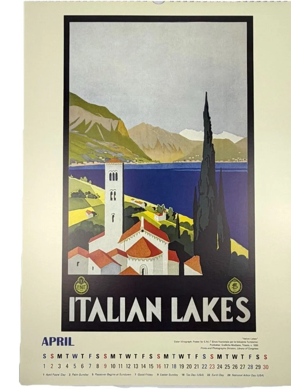 Historic Vintage Travel Poster Calendar Pan Am Queen Mary TWA NY Europe Vegas